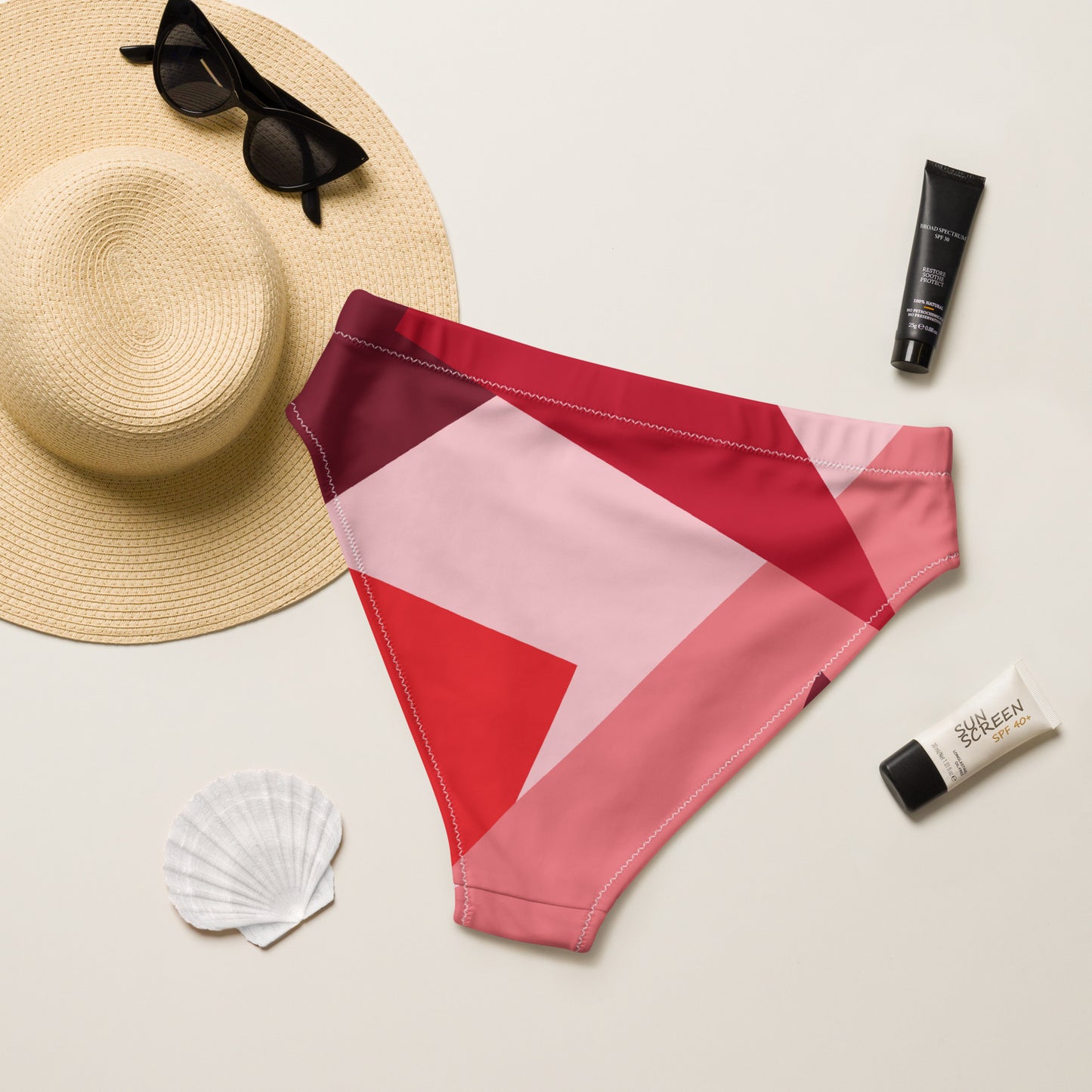 Recycled high-waisted bikini bottom