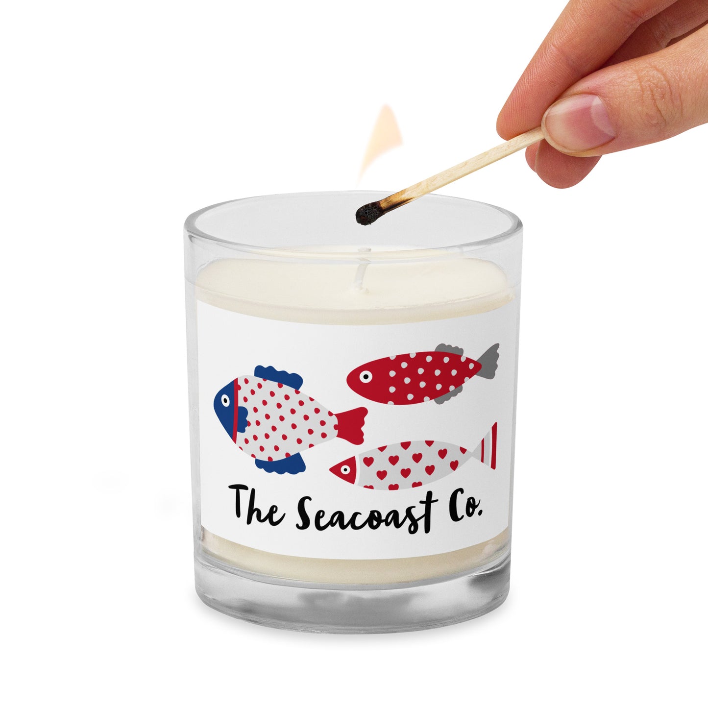 Glass jar soy wax candle