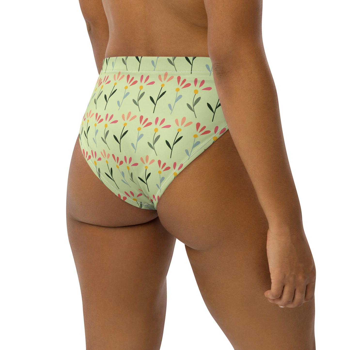 Recycled high-waisted bikini bottom